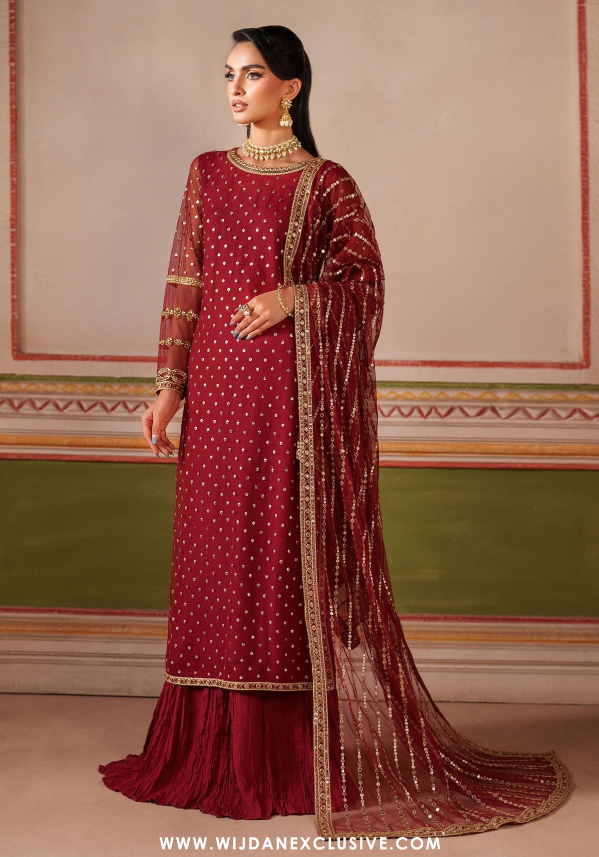 Falesia Unstitched Hand Embellished Formals - 2025 by Zarif HF-01 MUHAAG