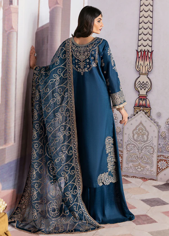 There She Glows - Luxury Raw Silk'24 by Sahane TSG-04 Azure