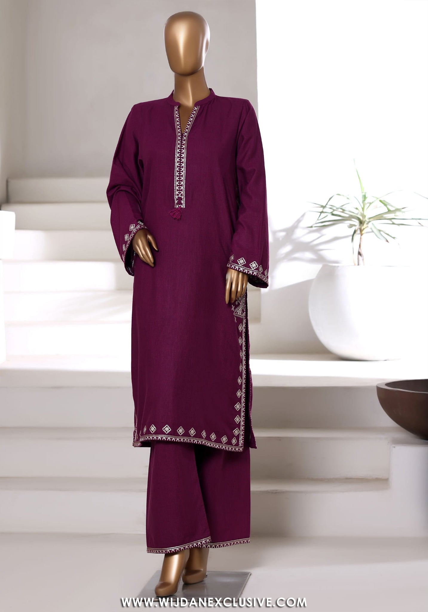 Sadabahar Vybe Stitched 2PC Co-Ords Winter Collection - 2025 (PURPLE)