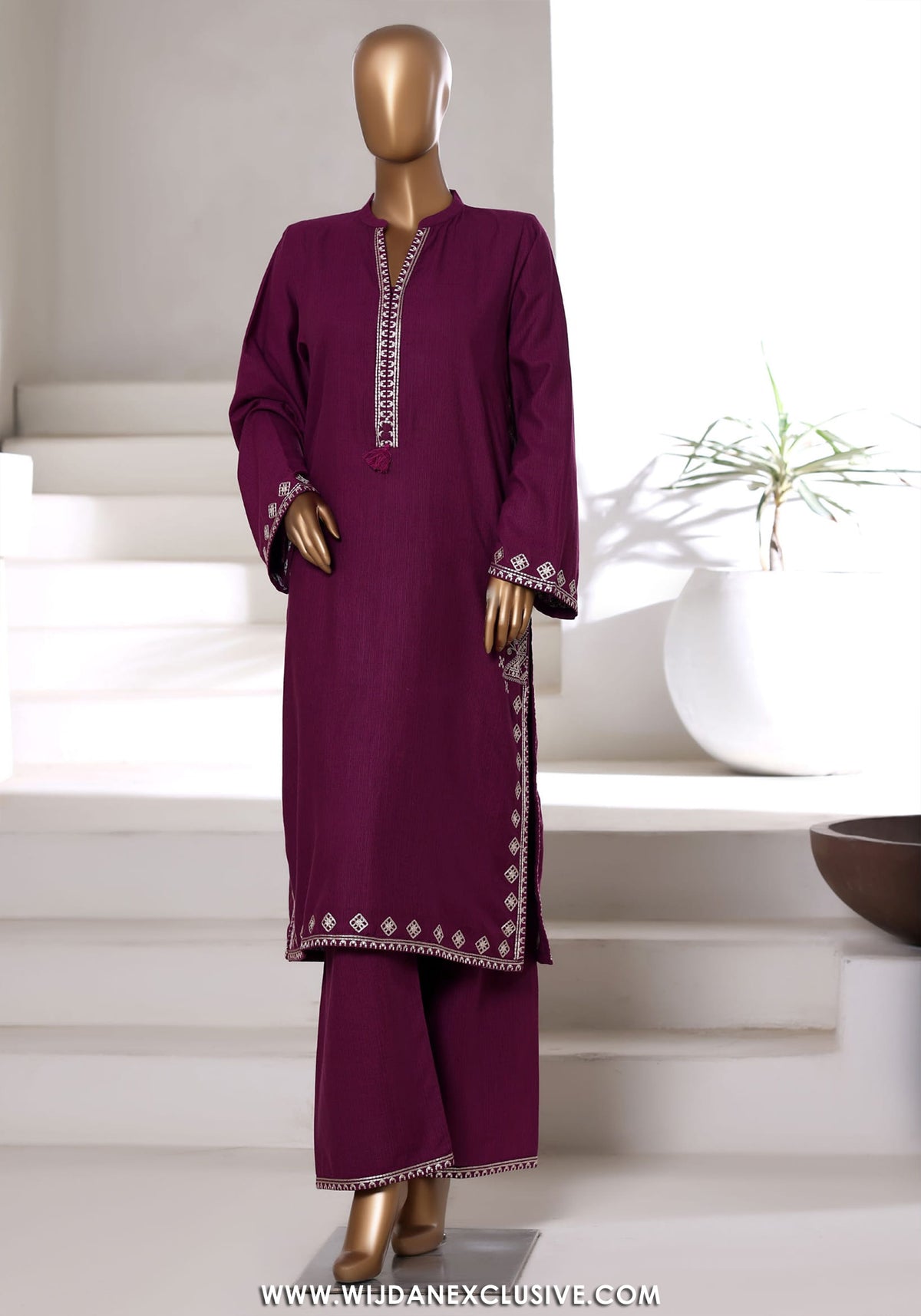 Sadabahar Vybe Stitched 2PC Co-Ords Winter Collection - 2025 (PURPLE)