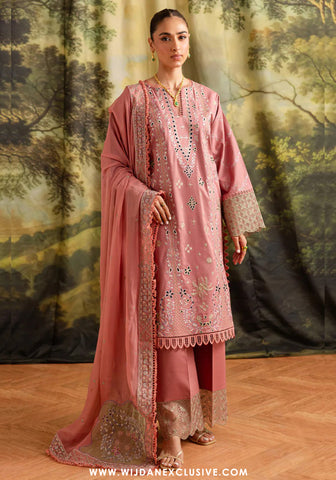 Marjjan Guzel Unstitched Embroidered Lawn Collection - 2025 SMC-207 (Pink)