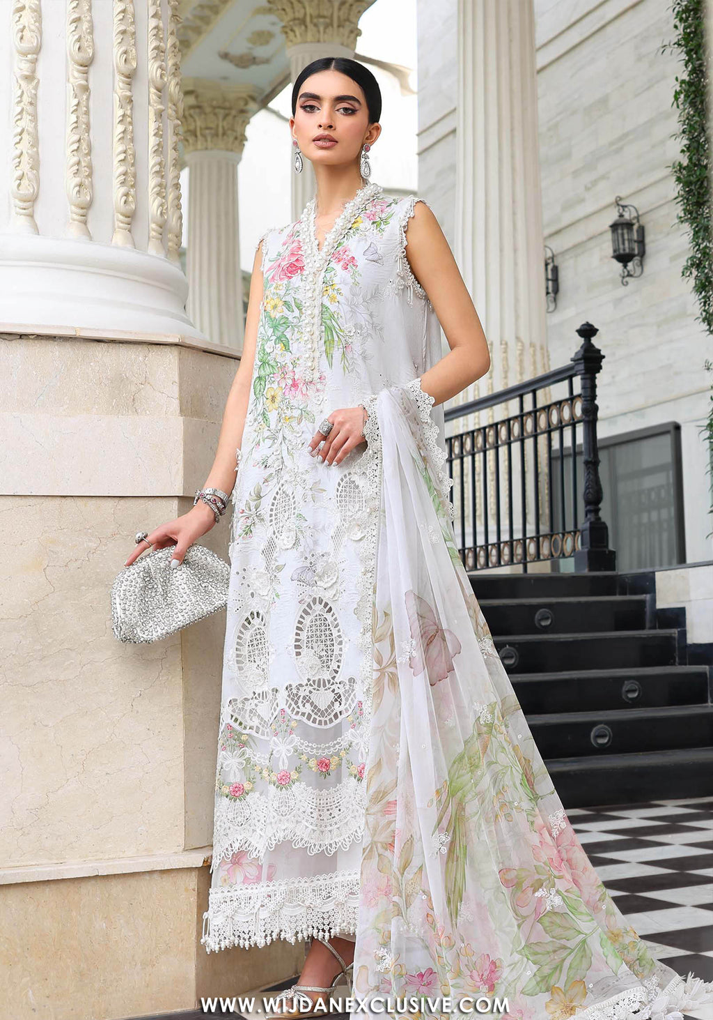 Maria.B Unstitched Embroidered Lawn Collection - 2026 (D-03)
