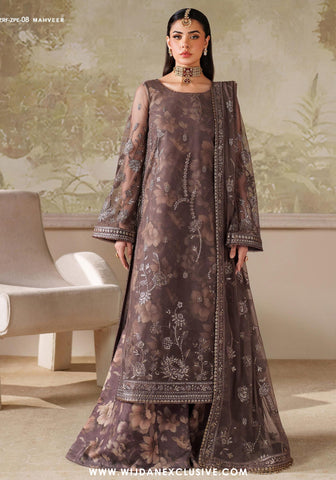 Zarif Zaneera Unstitched Printed & Embroidered Formals Collection - 2025 (MAHVEER)