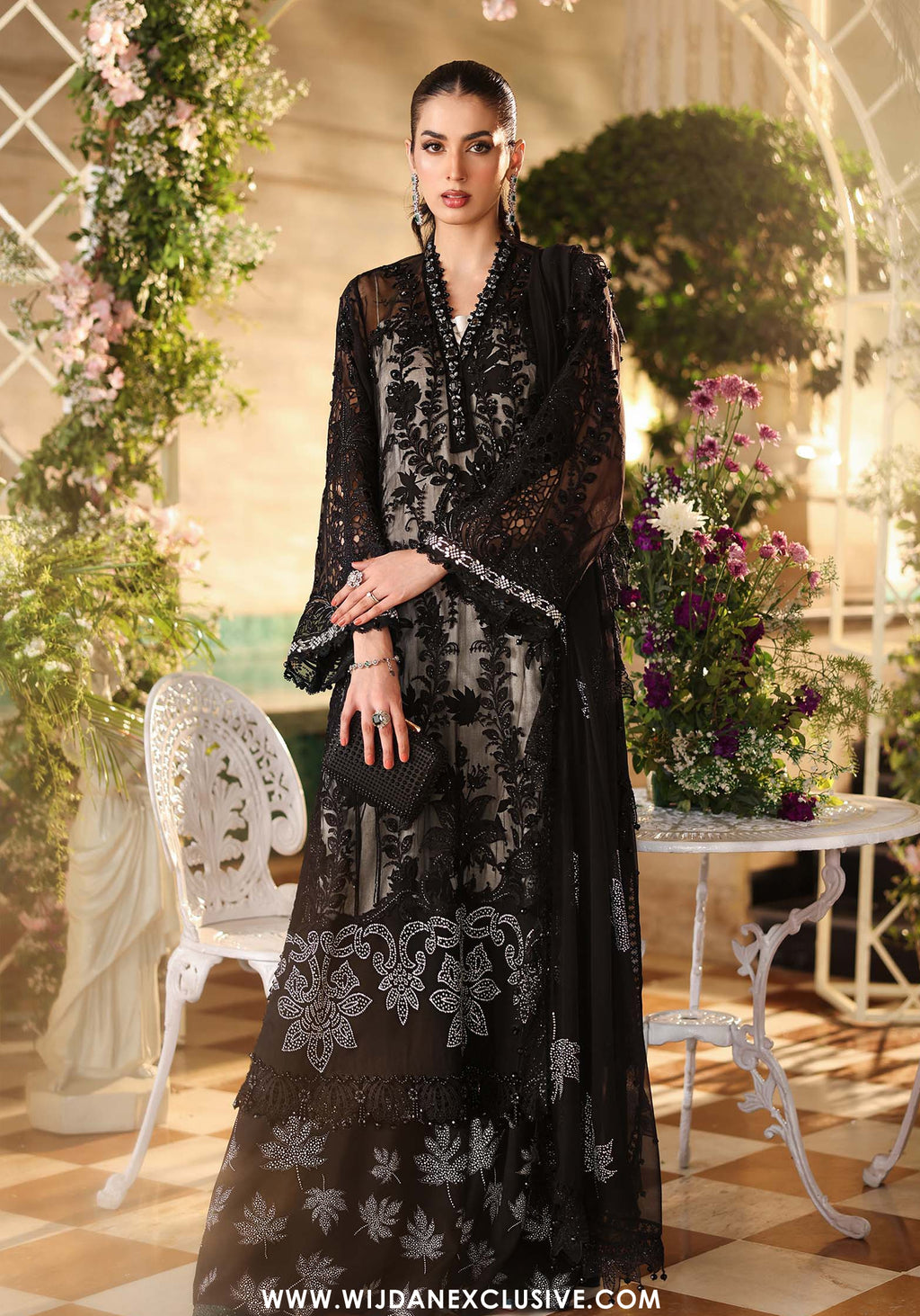 Tea Affair by Maria.B | Unstitched Formal Embroidered Chiffon Collection - 2026 (D-01)