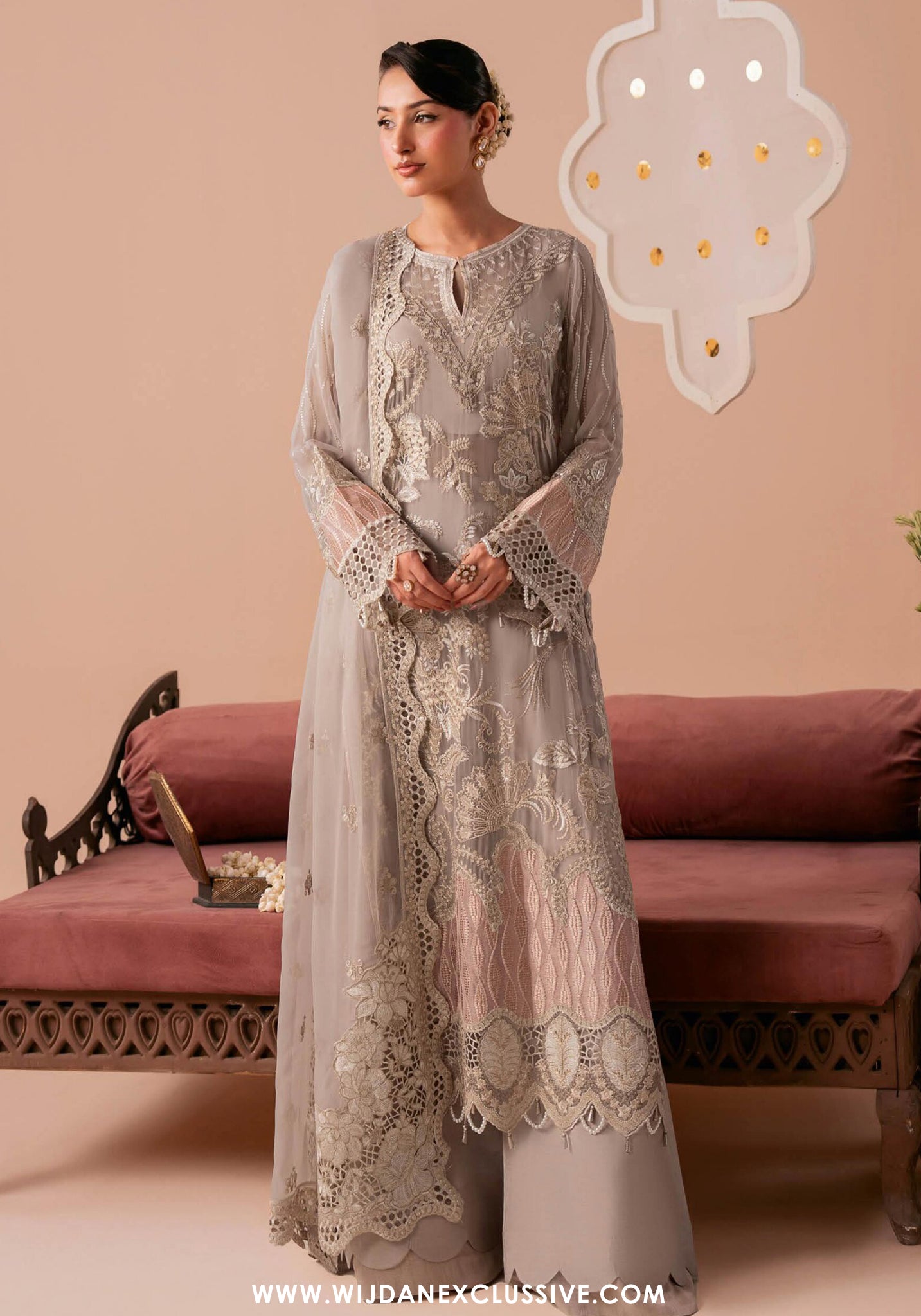 Dastak by Ramsha | Unstitched Luxury Formal Chiffon Collection - 2026 (D-04)