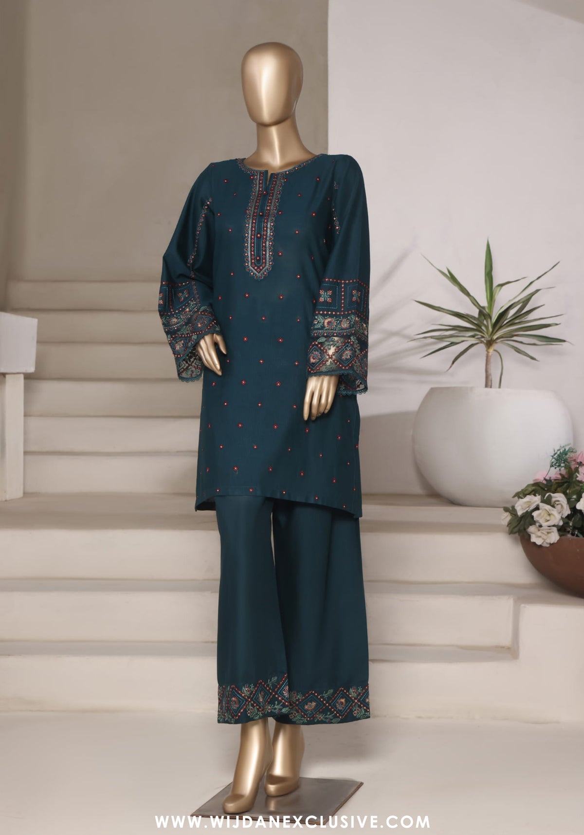 Sadabahar Stitched Vybe 2PC Embroidered Sets Collection - 2025 (GREEN)