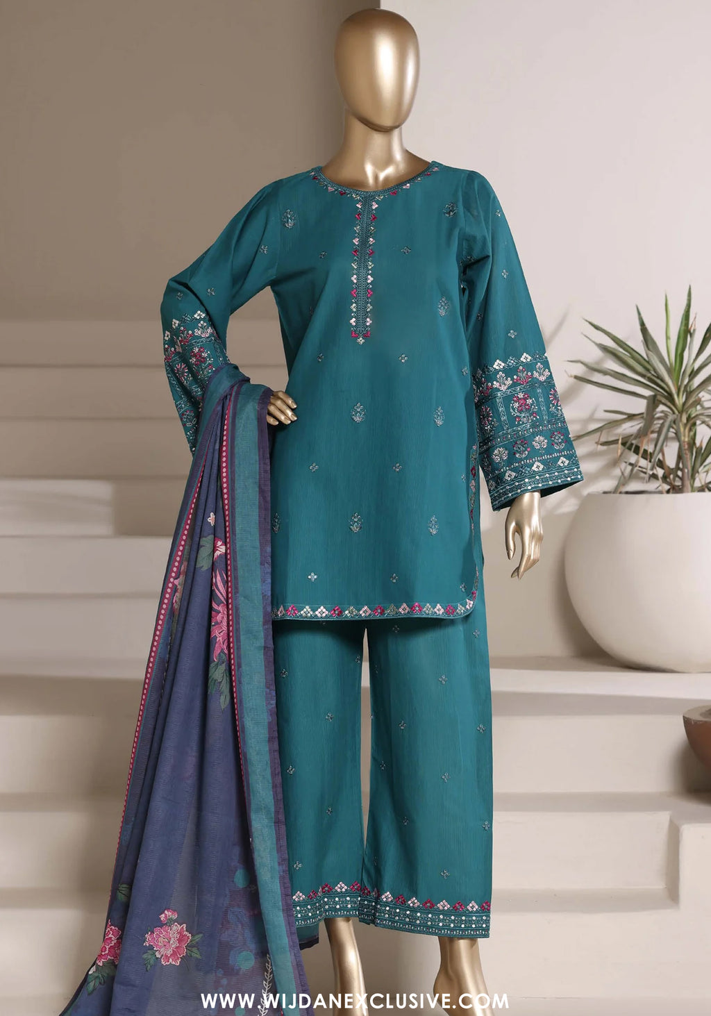 Eclair by Sadabahar | Stitched 3pc Embroidered Lawn Collection - 2026 (D-04)