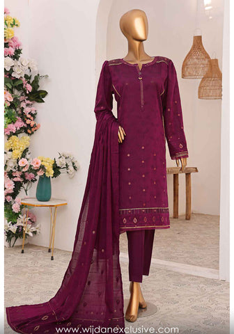 HZ Valencia Embroidered Jacquard 3pc Summer Collection'25 Vol-02 D-04