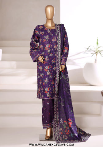 Malika by Sadabahar | Stitched Embroidered Khaddar Collection - 2025 (PURPLE)