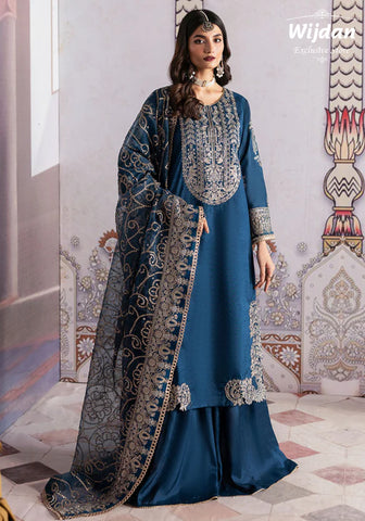 There She Glows - Luxury Raw Silk'24 by Sahane TSG-04 Azure