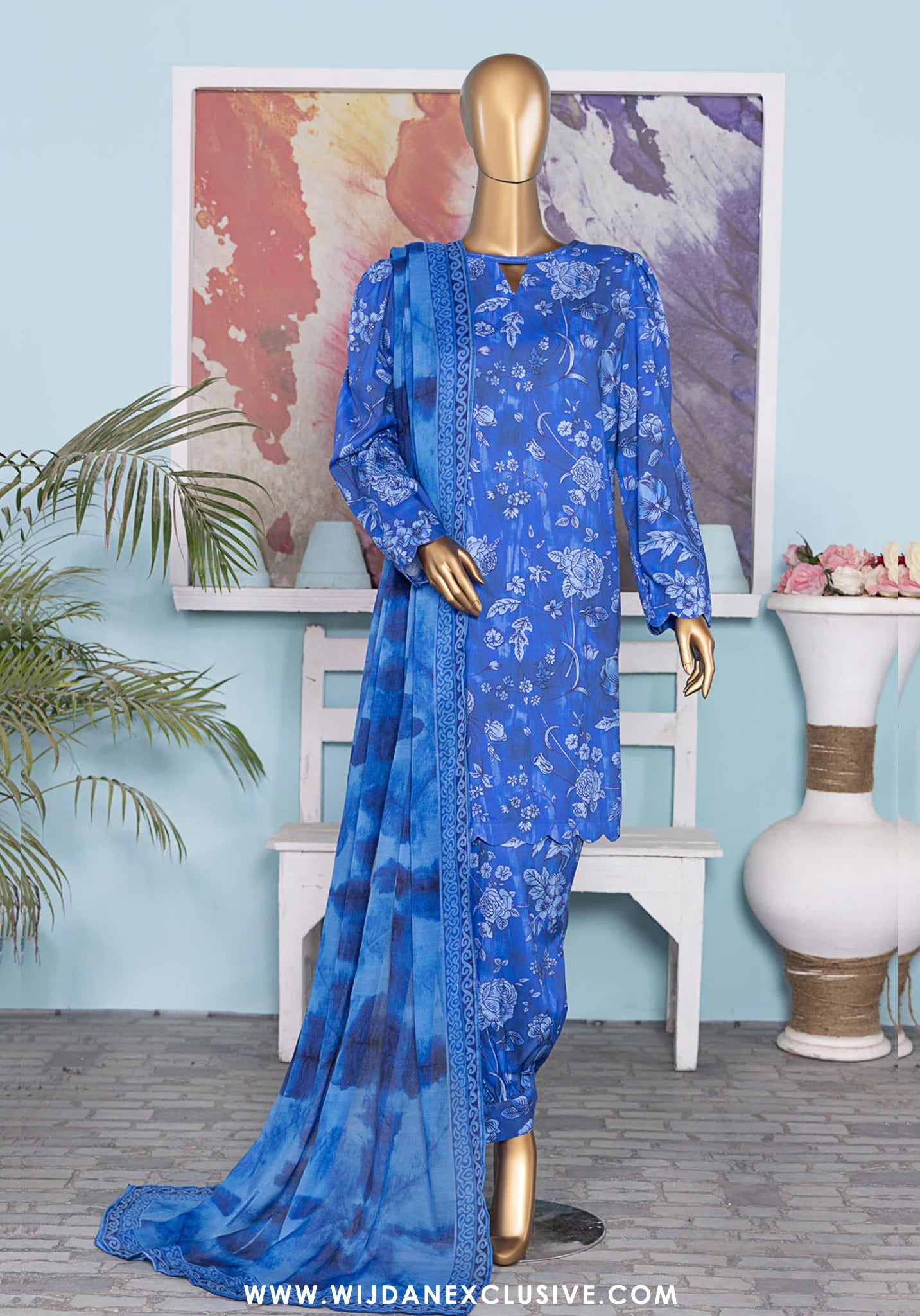 HZ Linen Wintry Unstitched 3PC Printed Collection - 2025 LWP-1311