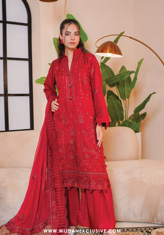 Paraachi Unstitched Embroidered Viscose Series-1 Collection - 2025 D-03