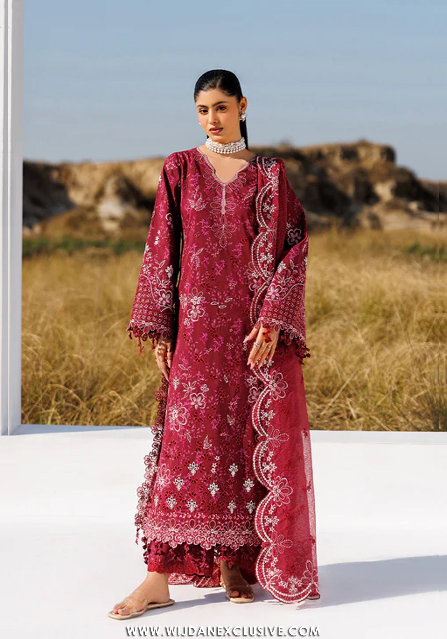 Sunlit Groove by Emaan Adeel | Unstitched Luxury Lawn Collection - 2026 (RADIANT ROSE)