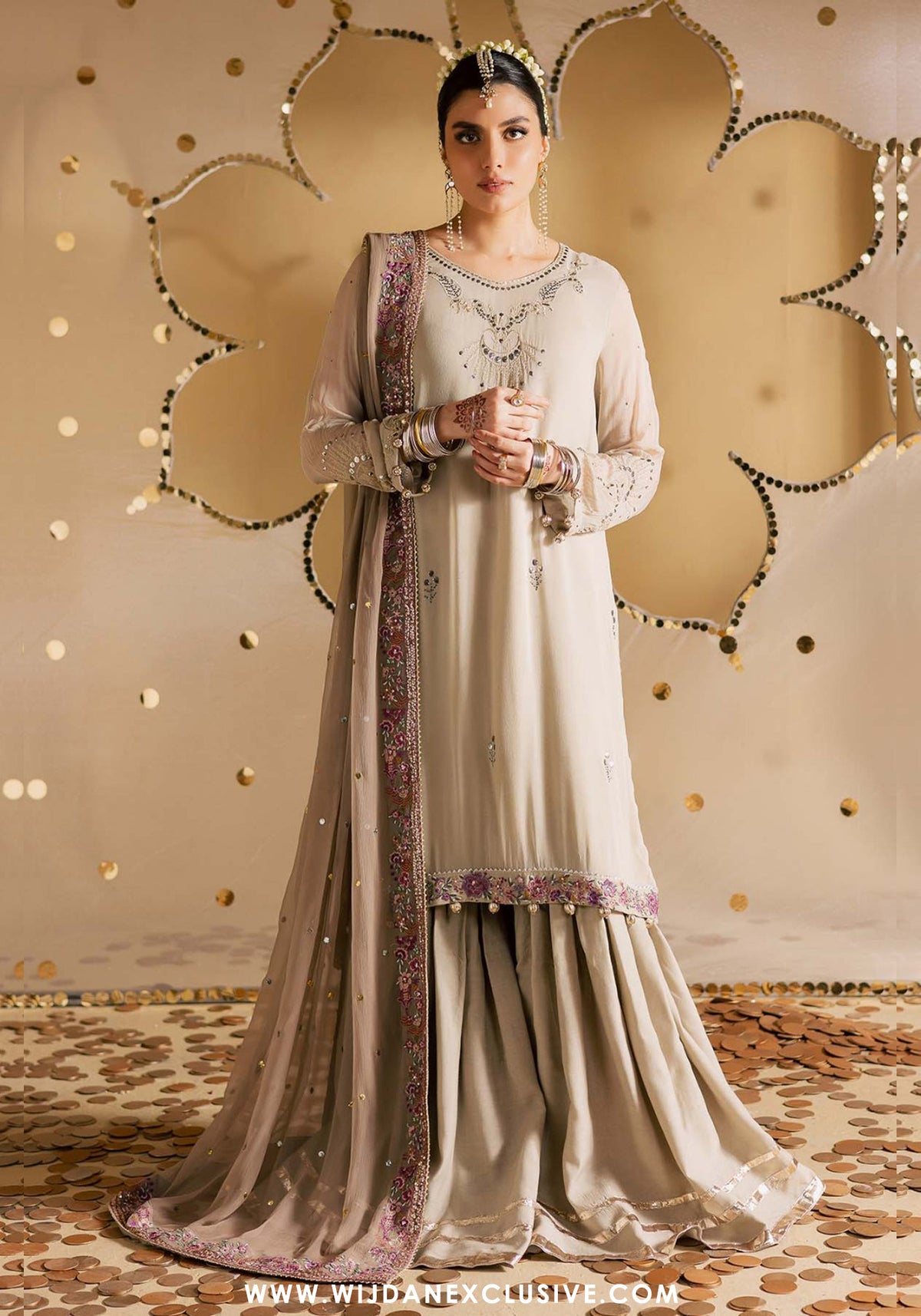 Nureh Mukeshkari Unstitched Embroidered Mukesh Chiffon Collection - 2025 MK-17