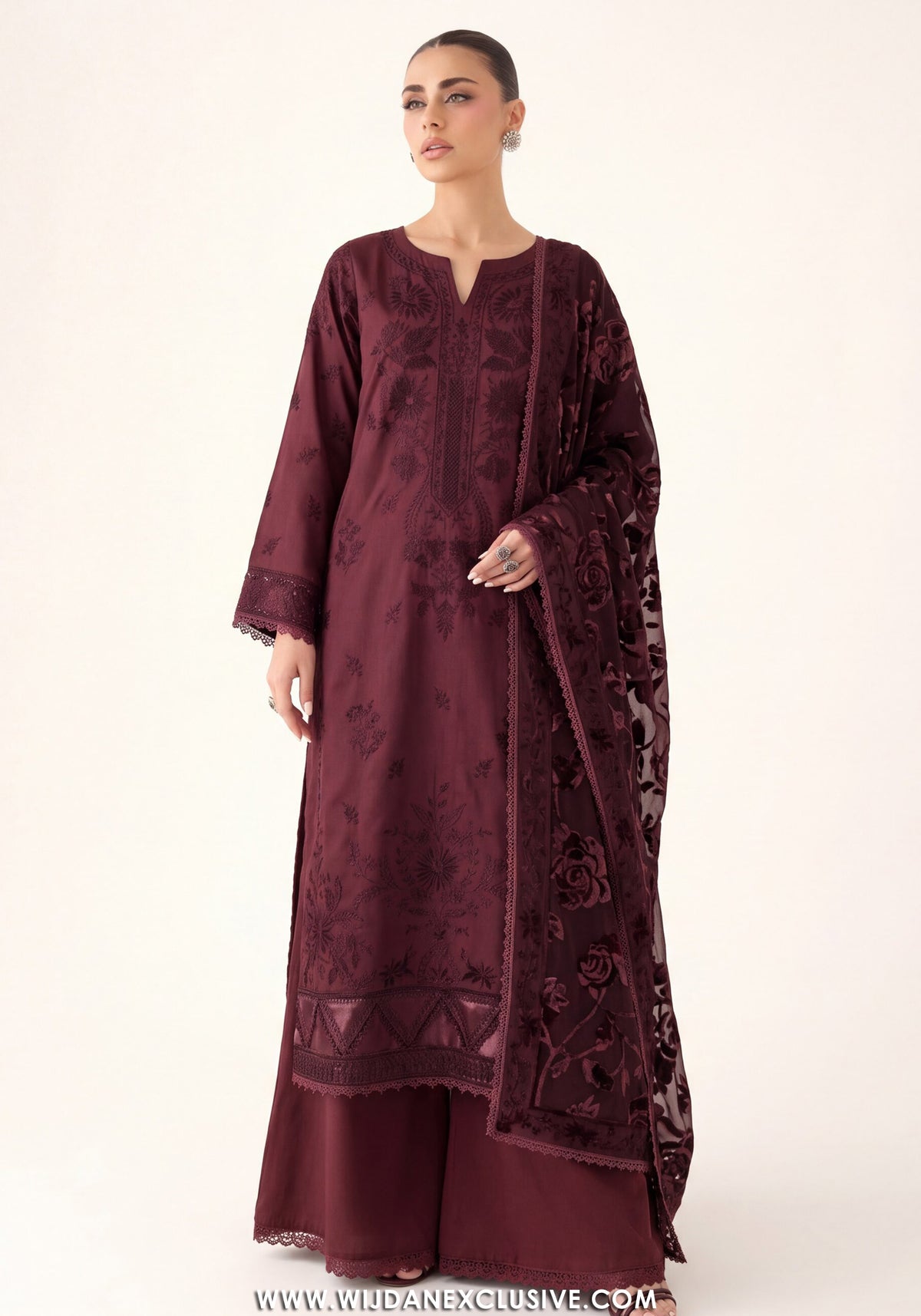 Saffron by Wijdan | Unstitched Embroidered Luxury Palachi Collection'26 (D-2544)