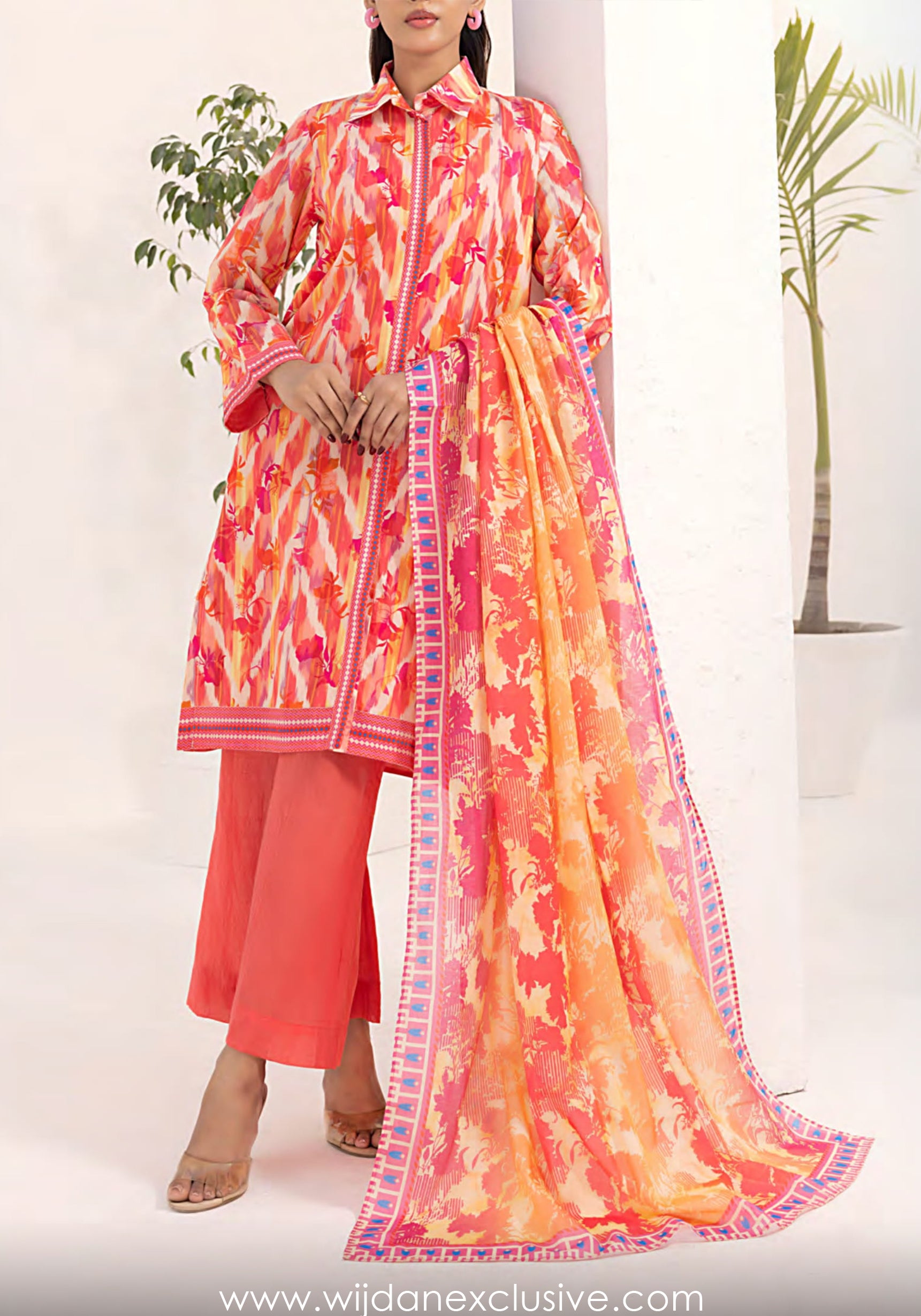 Laira 3pc Un-Stitched Printed Lawn Collection Vol-02 by Sana & Sara D-06