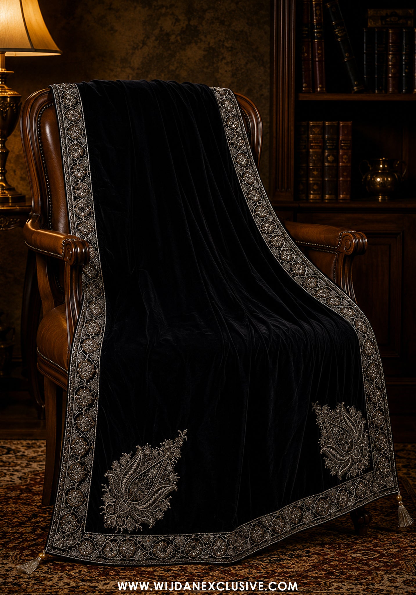 Mehfil-e-Noor Velvet Embroidered Women's Shawl Collection - 2026 (D-04)