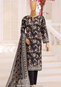 HZ Unstitched Platinum Floral Printed Lawn Collection - 2026 (D-04)