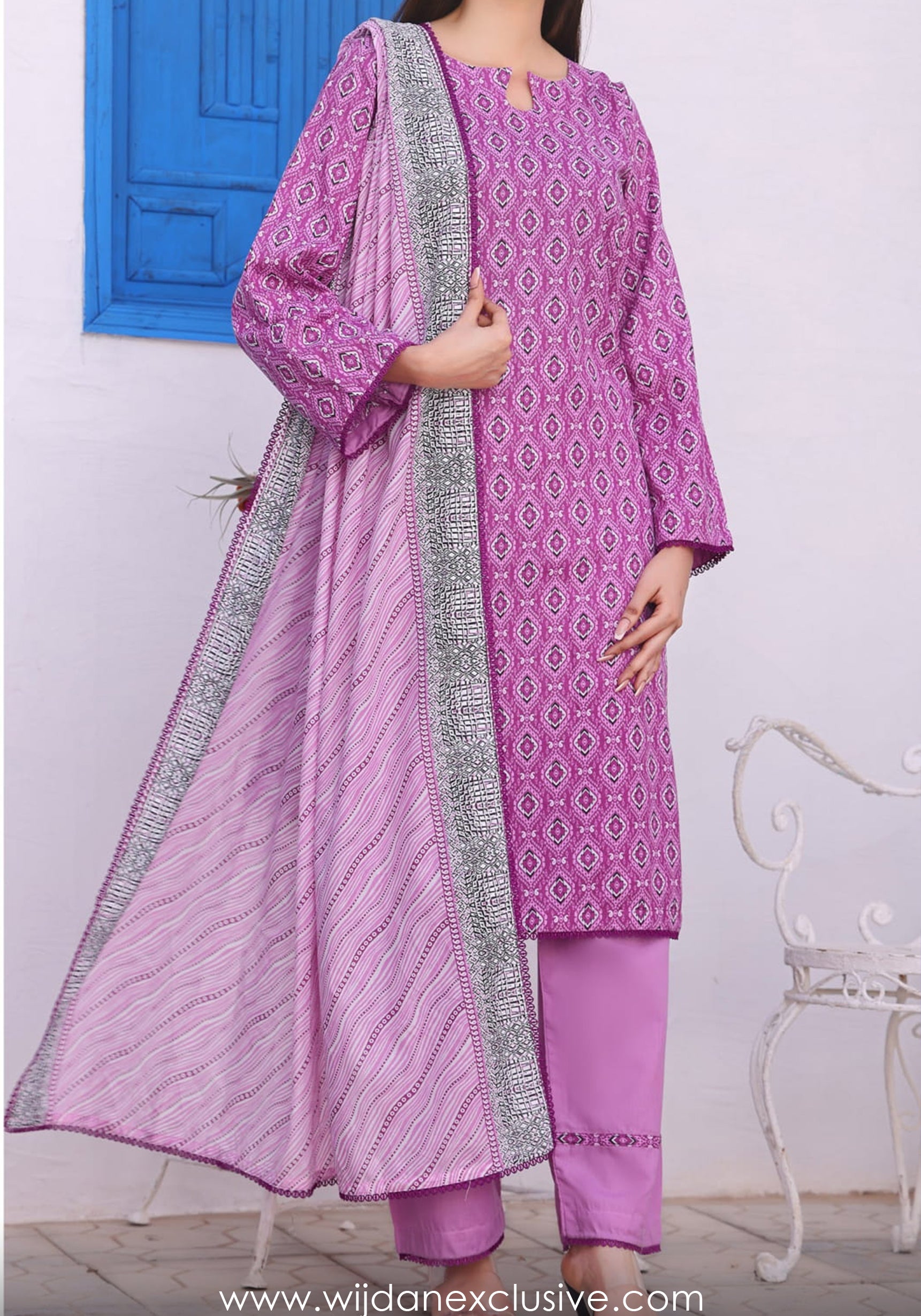 Wrinkle Free Un-Stitched Printed Collection Vol-26 by Amna Khadija D-04
