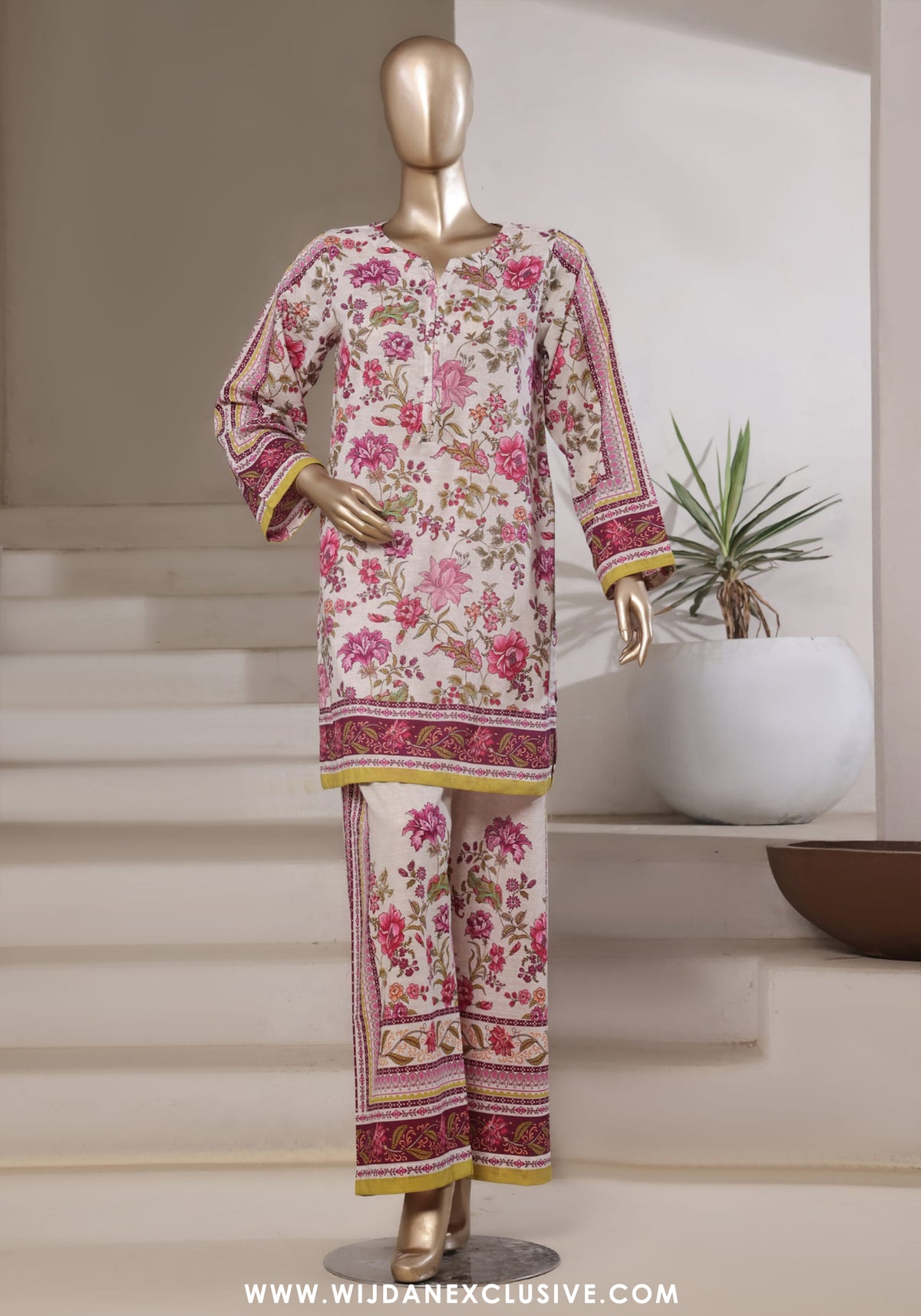 Sadabahar Stitched 2PC Printed Bana Dora Collection - 2025 Pink