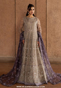 Lazawal by Lamisah | Unstitched Embroidered Formal Chiffon Collection - 2026 (BEIGE SERENITY)