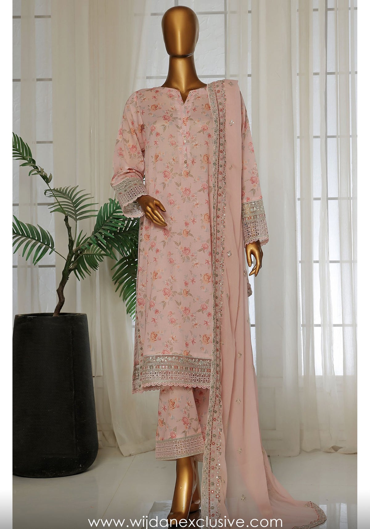 Malika Luxury Embroidered Pret Lawn Coll'25 Vol-02 by Sadabahar D-04