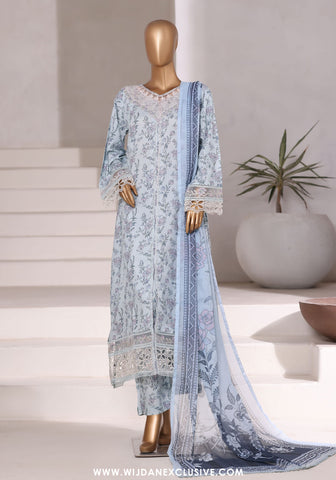 Sadabahar Stitched Festive Embroidered Viscose Collection - 2025 (SKY BLUE)