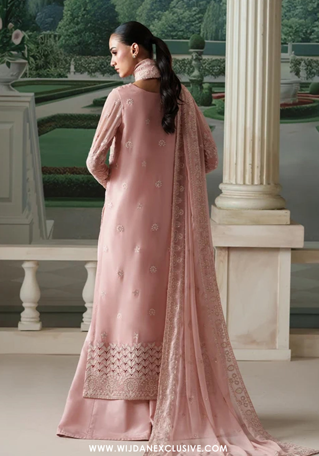 Modern Heirloom by Emaan Adeel | Unstitched Emb Chiffon Formal'26 (ANTIQUE BLUSH)