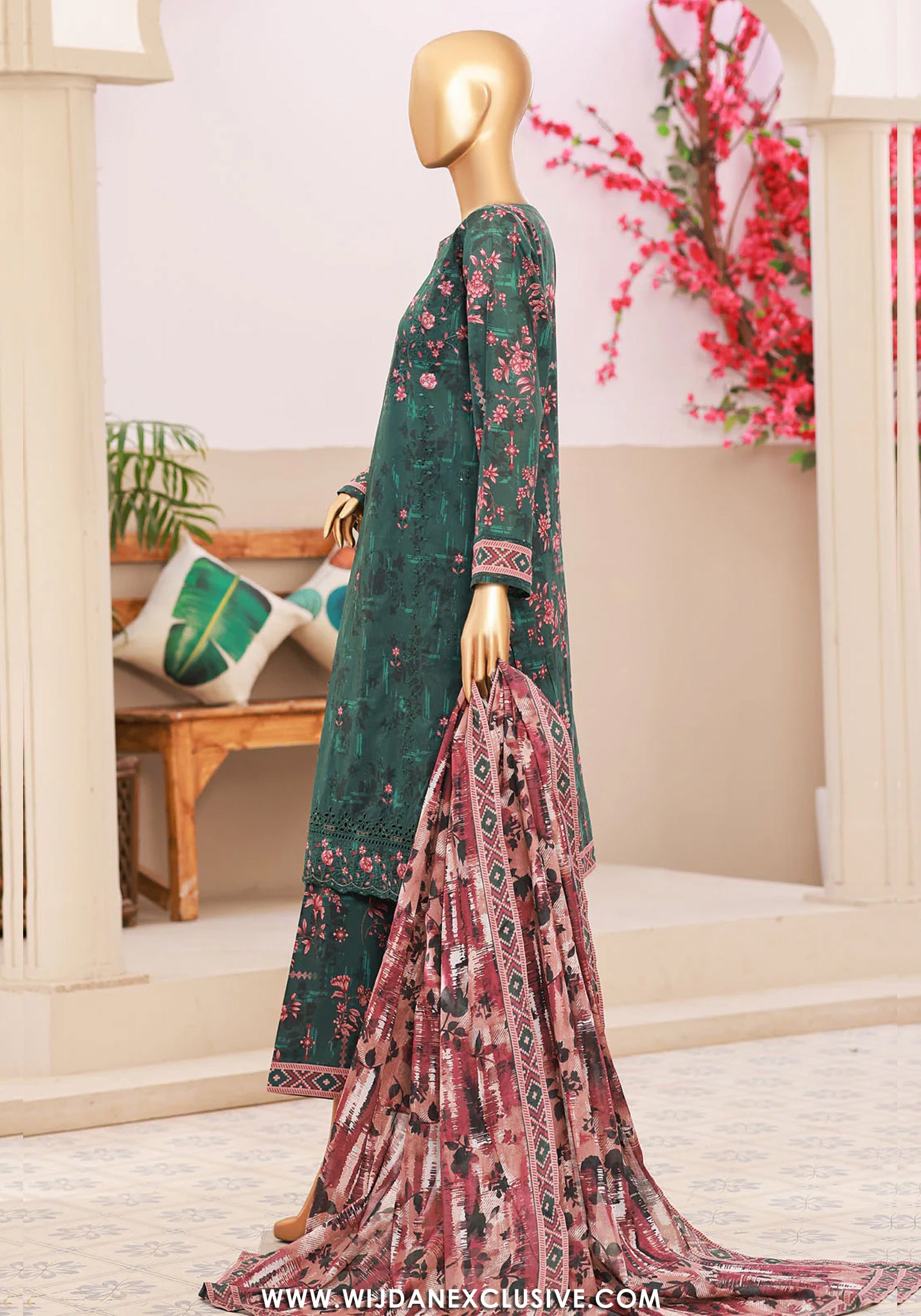 Elegant by HZ Textile | Unstitched Embroidered Lawn Collection - 2026 EC-1016