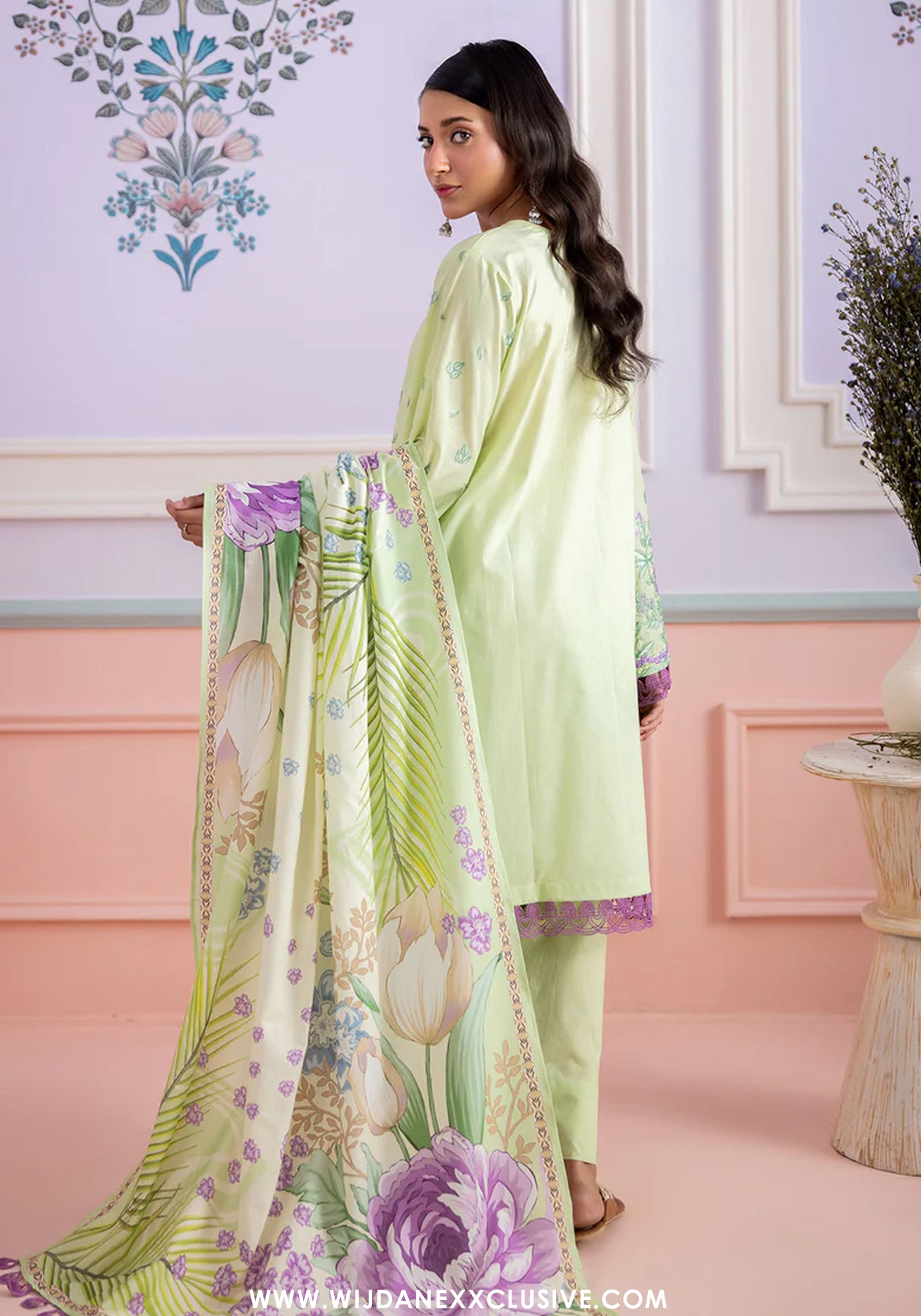 Zellburry Unstitched 3pc Printed & Embroidered Lawn Collection - 2026 (WUS- 0506)