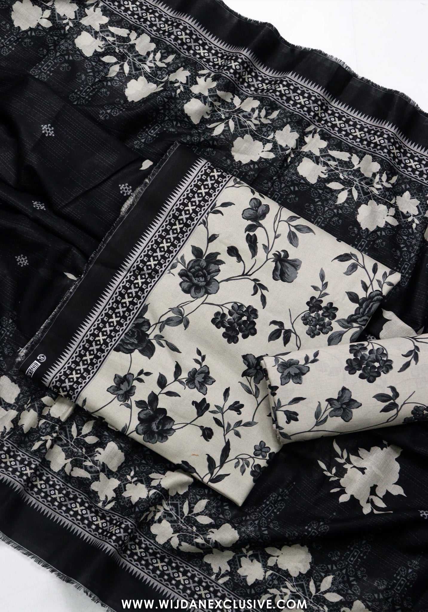 Bin Saeed Unstitched Printed Lawn Vol-I Collection - 2026 (BLACK)