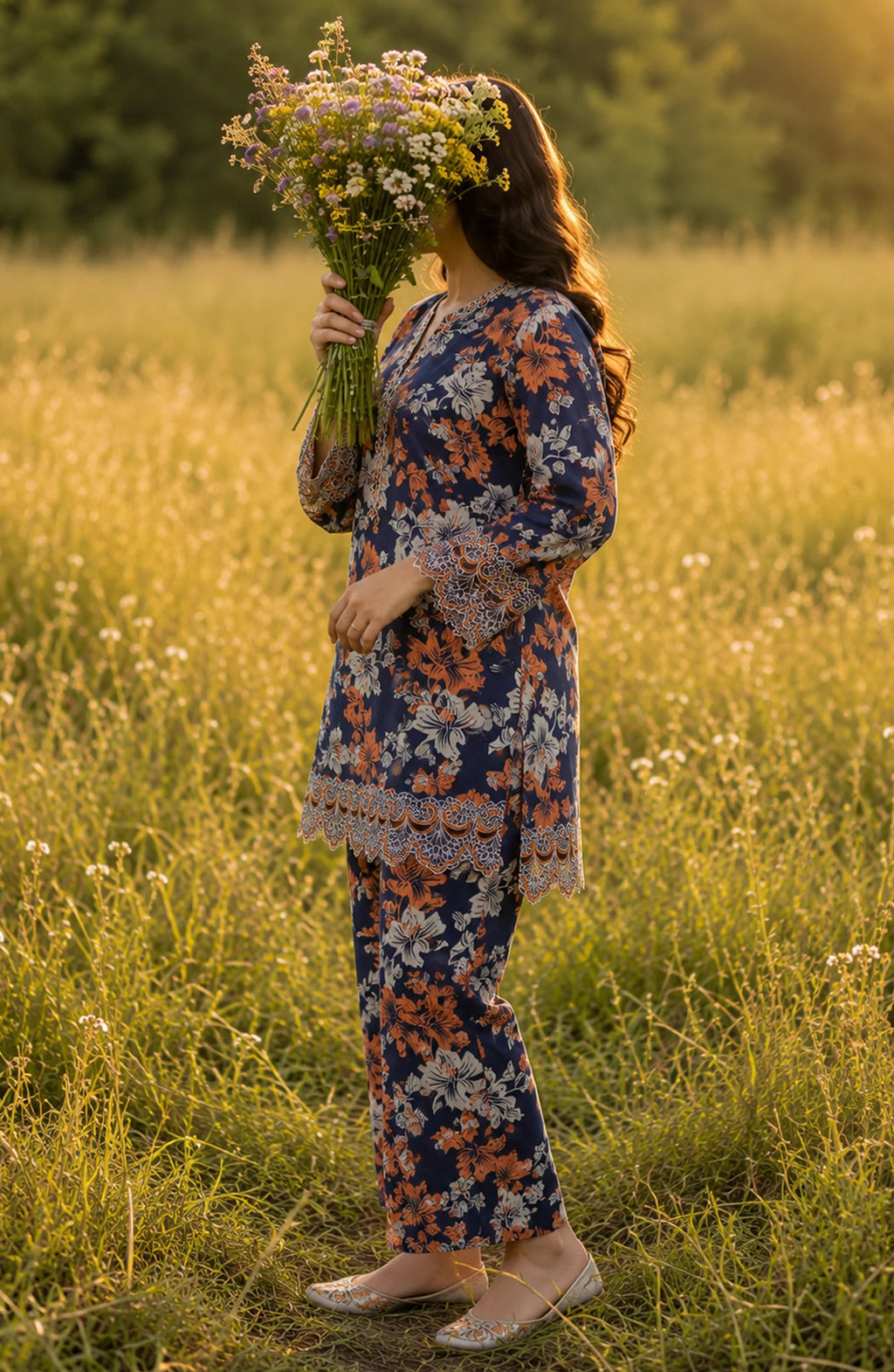 Summer Essentials by Amna khadija | 2pc Emb Co-ords Set Collection'26 (D-04)