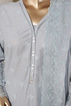 Sadabahar Stitched Luxury Embroidered Chikankari Collection - 2025 (Sky)