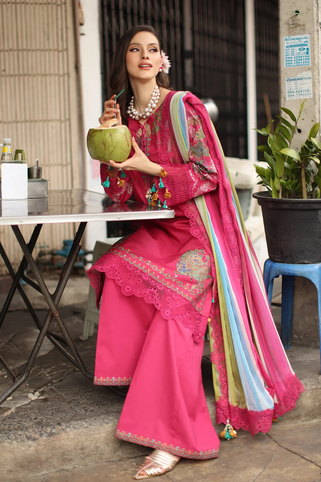 Charizma Signature Unstitched Embroidered Lawn Vol-01 Collection - 2026 (CS6-04)