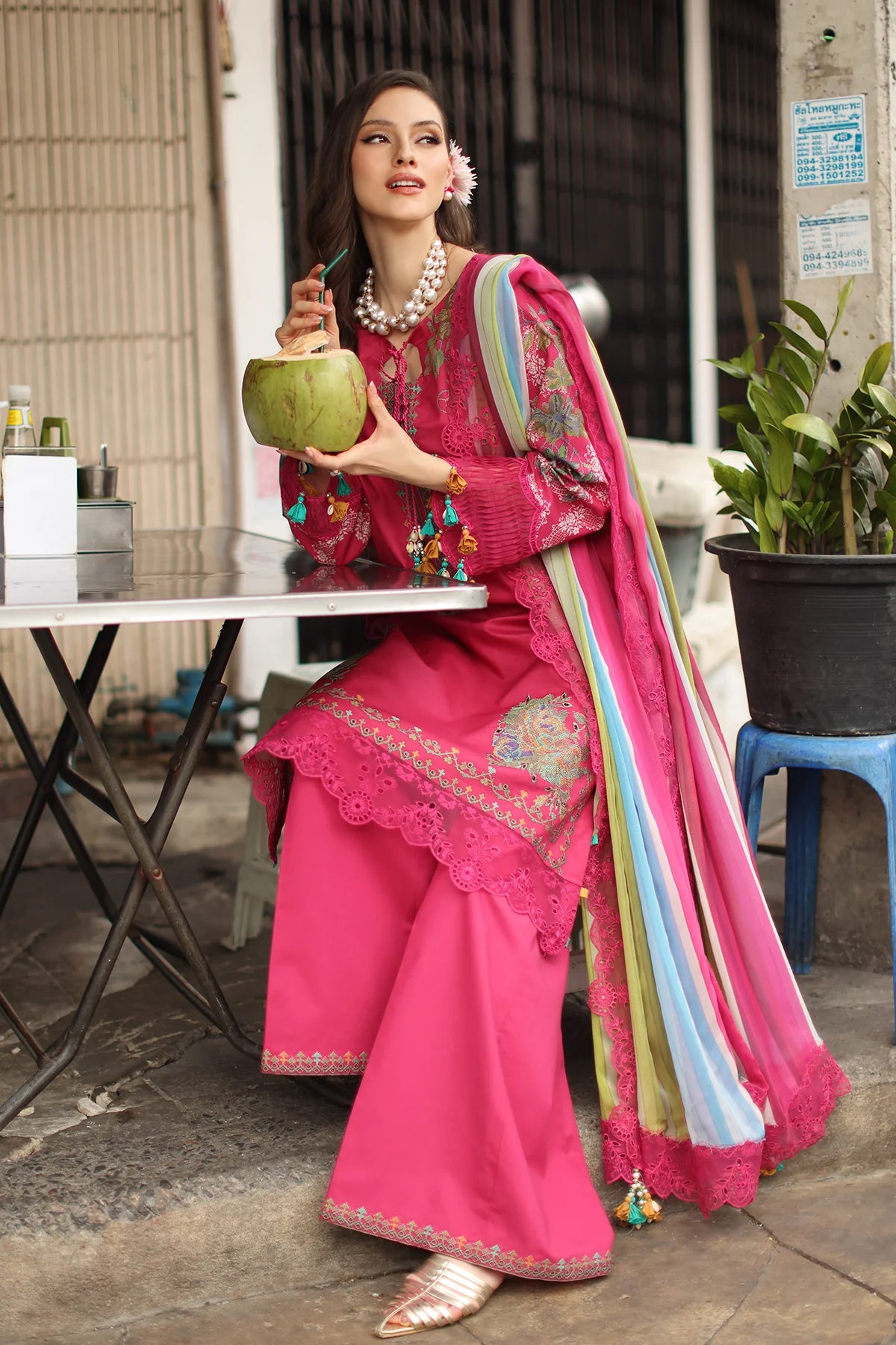 Charizma Signature Unstitched Embroidered Lawn Vol-01 Collection - 2026 (CS6-04)