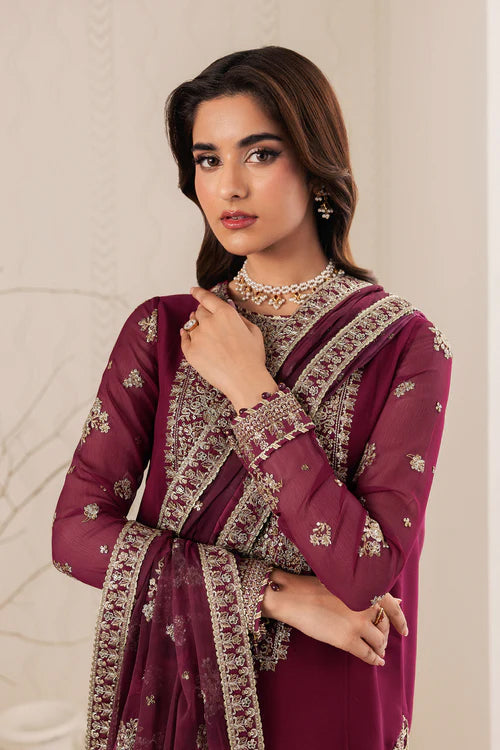 Bayaan by Zarif | Unstitched Formal Chiffon Collection - 2026 (NIDAH)