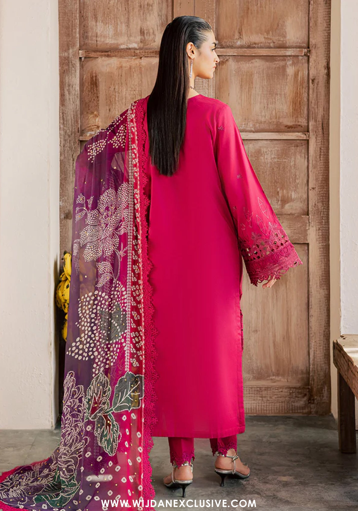 Bazaar by Nureh | Unstitched Embroidered Lawn Collection - 2026 (NE-255)