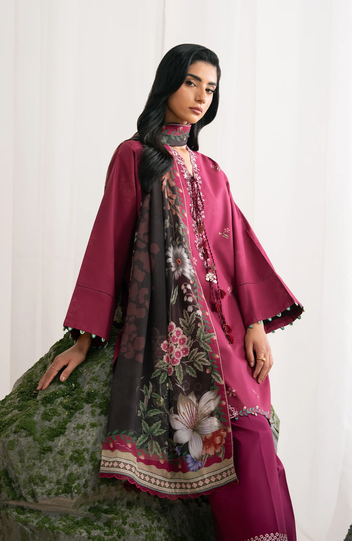 Nysa by Seran | Unstitched Printed & Embroidered Cambric Collection'26 (RUELLE)