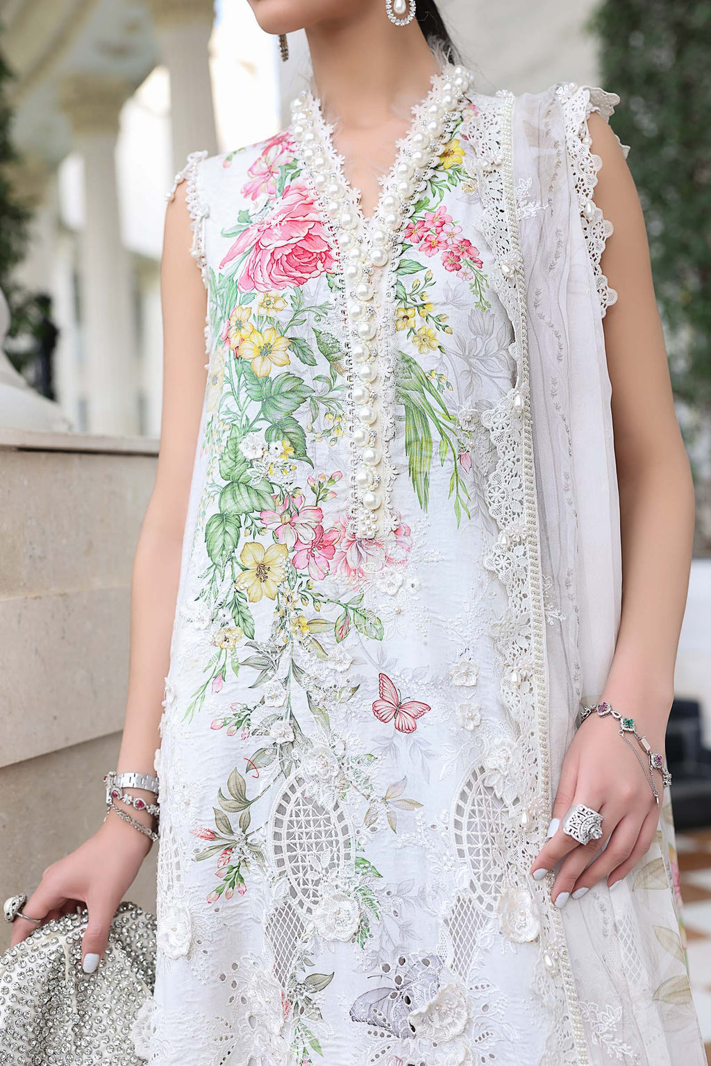 Maria.B Unstitched Embroidered Lawn Collection - 2026 (D-03)