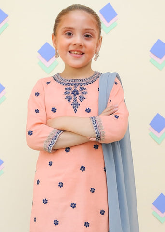 Shanzey Stitched KIds Embroidered Farshi Edit - 2025 (PEACH)
