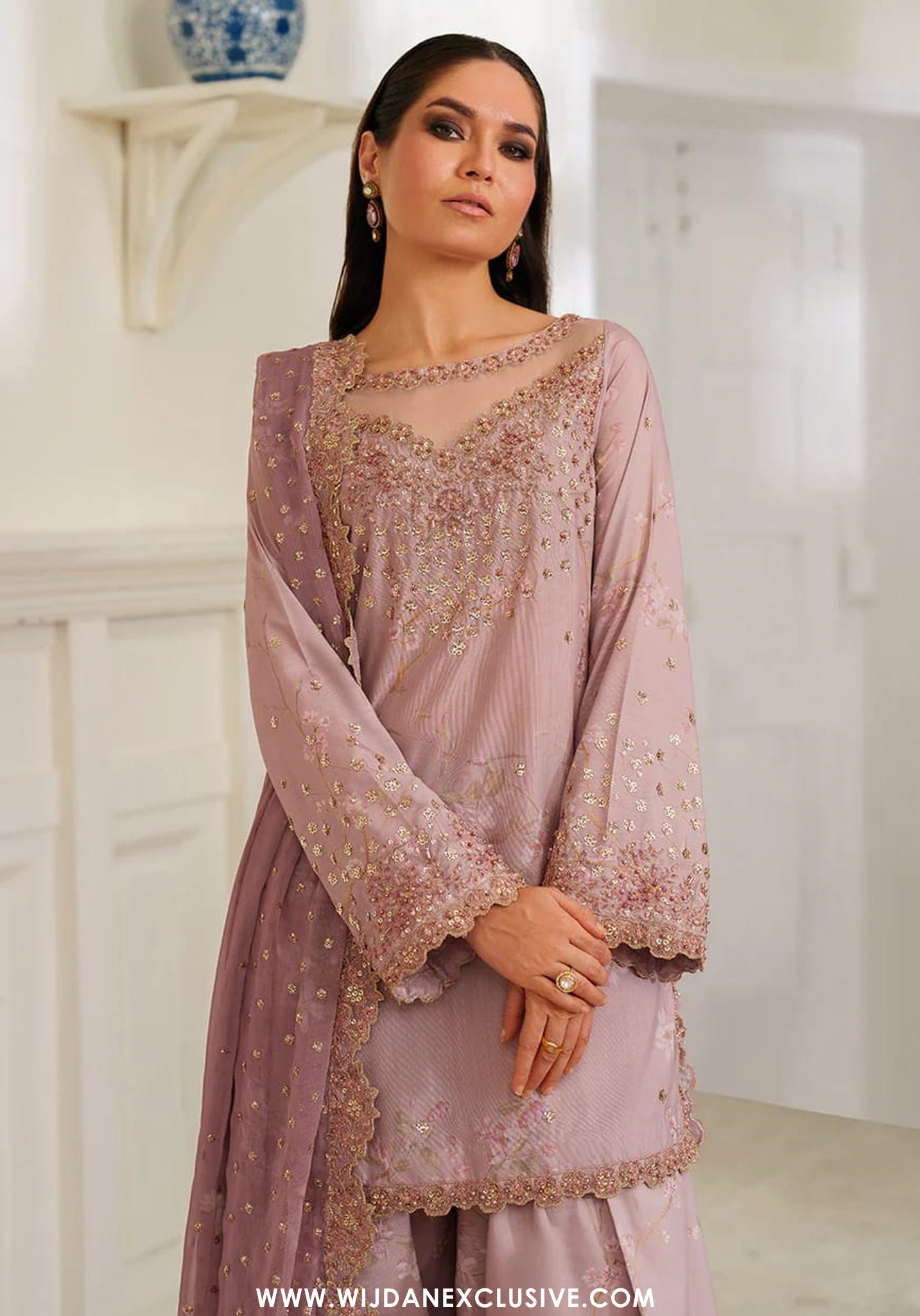 La'Royale by Wijdan | Stitched Print Formal Raw Silk Collection - 2026 (D-04)