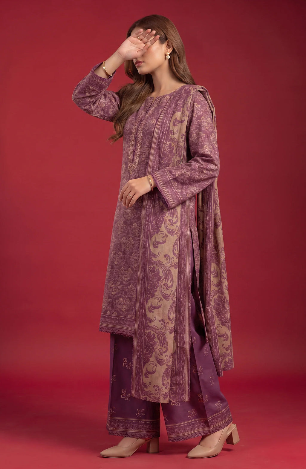 Rang E Bahar by Amna Khadija | Stitched Embroidered Lawn Collection - 2026 (D-04)