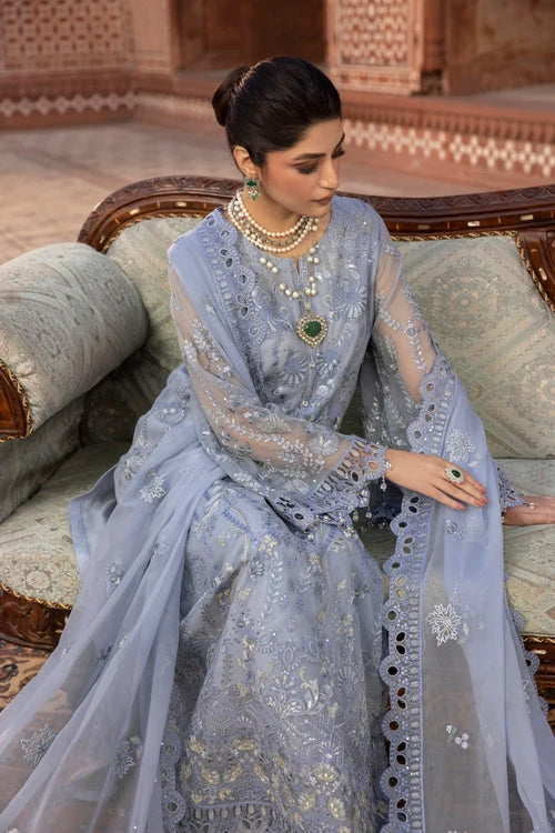 Lavish Premium Ustitched Embroidered Chiffon Formal Collection - 2026 (BLUE HAZE)