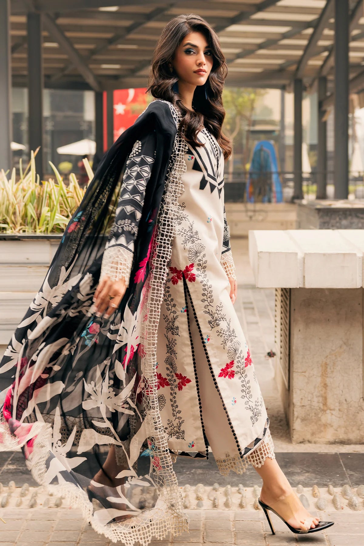 Infinity by Charizma | Unstitched Embroidered Lawn Collection - 2026 (IN6-04)