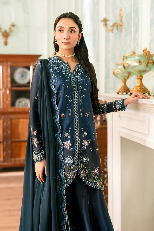 Luxe by Qalamkar | Unstitched Embroidered Silk Formal Collection - 2026 (NERINA)