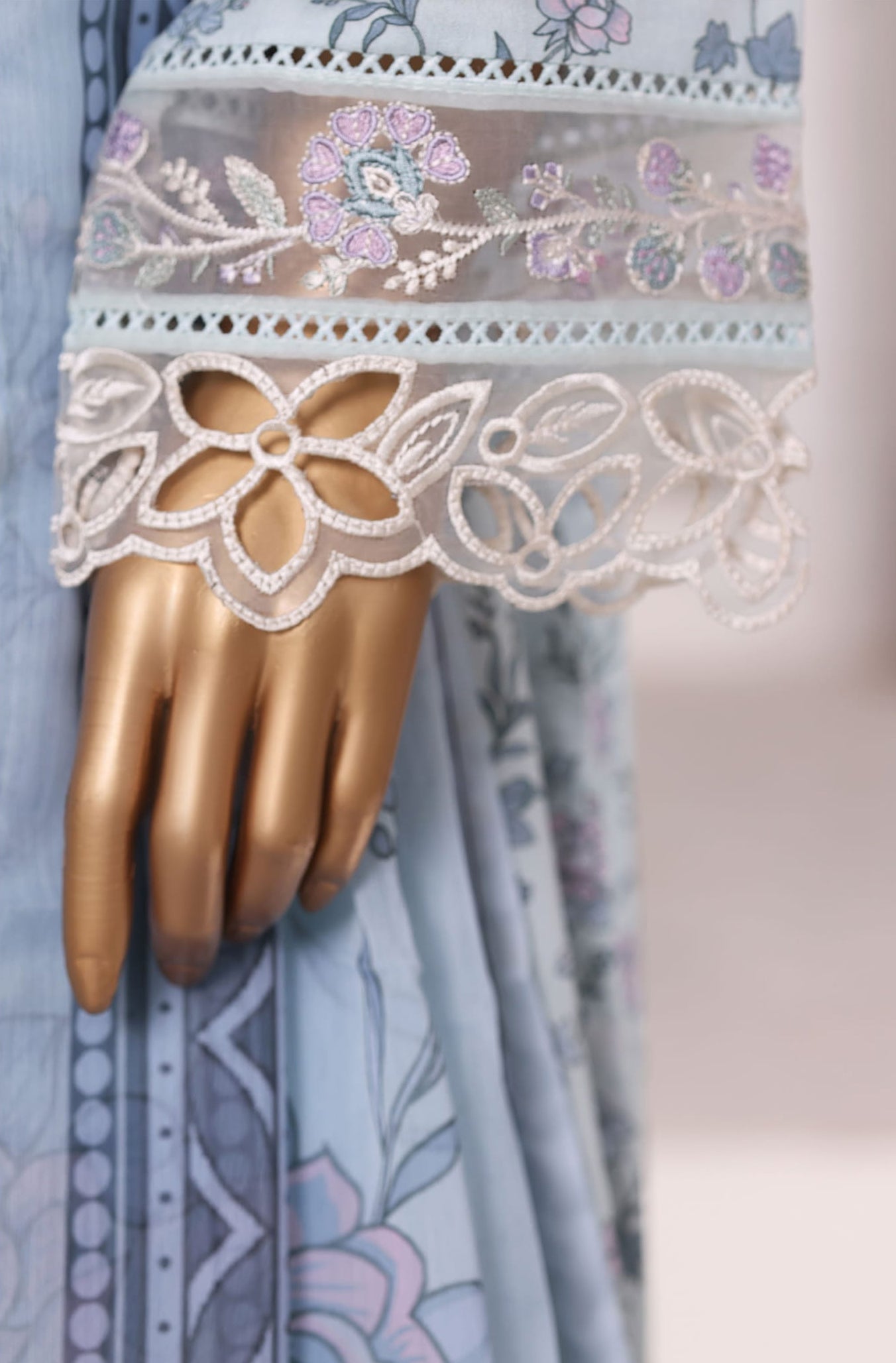 Sadabahar Stitched Festive Embroidered Viscose Collection - 2025 (SKY BLUE)