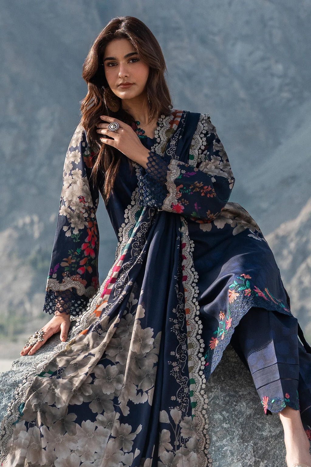 Aniiq by Charizma | Unstitched Embroidered Linen Vol-II Collection'26 (ANW7-14)
