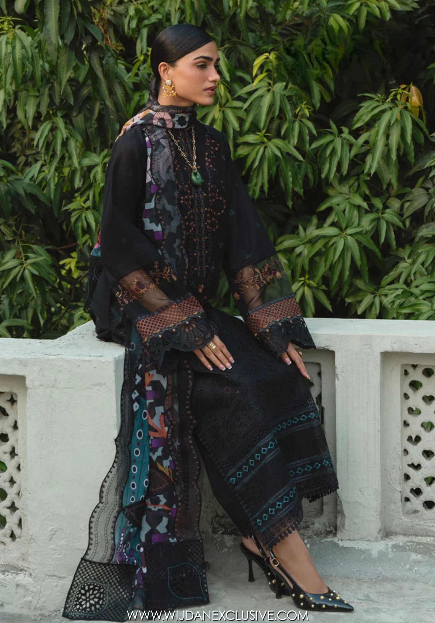 Izel by Marjjan | Unstitched Karandi Embroidered Collection - 2026 (MSK-02-B)