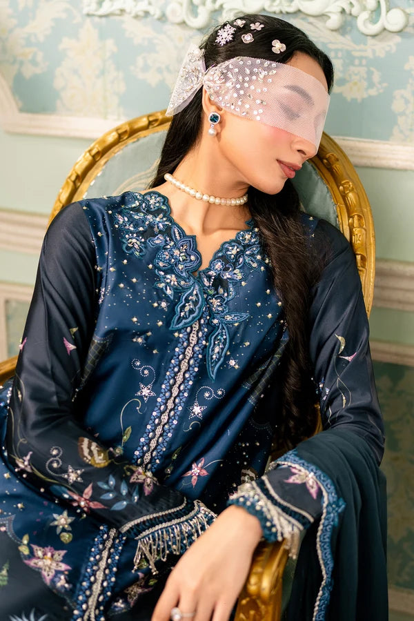 Luxe by Qalamkar | Unstitched Embroidered Silk Formal Collection - 2026 (NERINA)