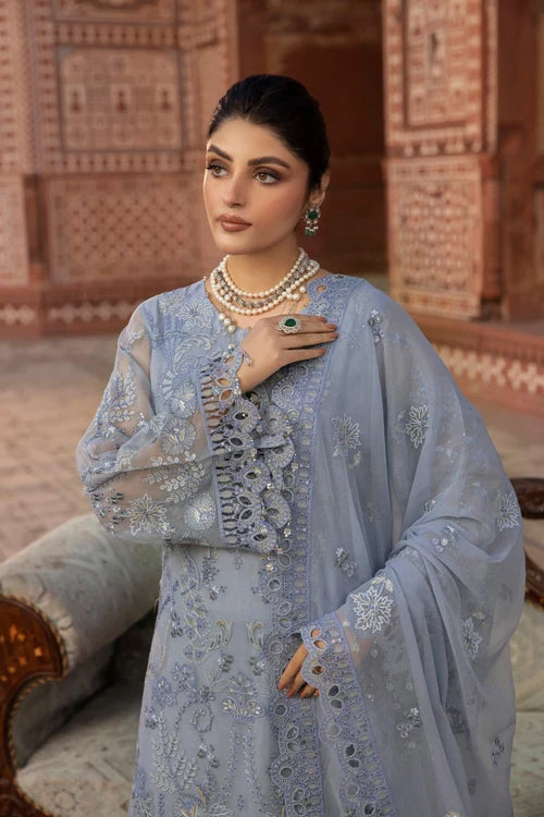 Lavish Premium Ustitched Embroidered Chiffon Formal Collection - 2026 (BLUE HAZE)